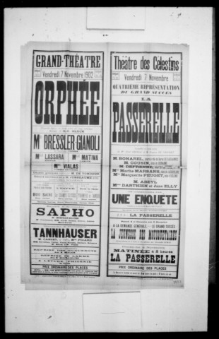 Orphée : tragédie-opéra en trois actes et cinq tableaux. Compositeur : Christoph Willibald Gluck.