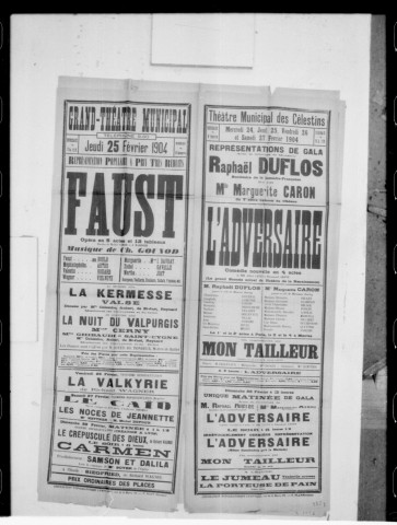 Faust : opéra en cinq actes et douze tableaux. Compositeur : Charles Gounod. Auteurs du livret : Michel Carré et Jules Barbier.