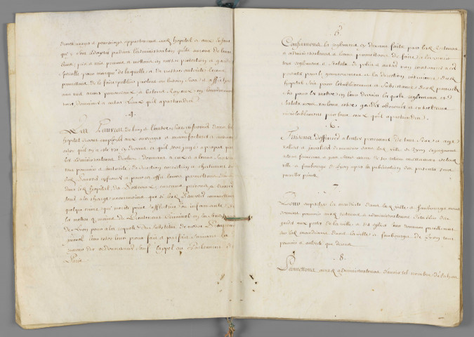 Lettres patentes de Louis XV, roi de France, en faveur de l'hôpital de la Charité.