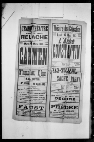 Abbé Constantin (L') : comédie en trois actes. Auteurs : Hector Cremieux et Pierre Decourcelle. (Théâtre des Célestins).