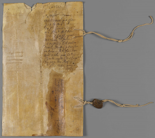 Paiement par l'abbé de la Chassagne des droits dus à l'occasion de la remise qui lui a été faite par les religieux de Hautecombe de l'administration du pont du Rhône et de son hôpital.