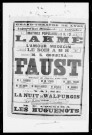 Faust : opéra en cinq actes et dix tableaux. Compositeur : Charles Gounod. Auteurs du livret : Michel Carré et Jules Barbier.