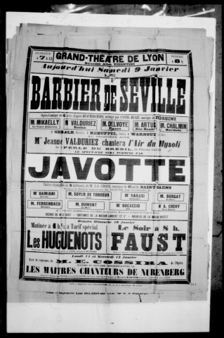 Barbier de Séville (Le) : opéra-comique en quatre actes. Compositeur : Gioacchino Rossini. Auteur du livret : Castil-Blaze.