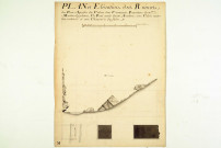 Plan et élévation des ruines du pont-aqueduc du vallon des Varennes, Paroisse de Saint-Martin-la-plaine.