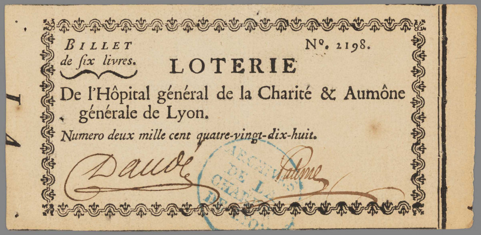 Billets de théâtre et de loterie.