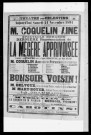 Bonsoir voisin ! : opéra-comique en un acte. Représentation Coquelin aîné. Compositeur : Poise. Auteurs du livret : Brunswick et Arthur De Beauplan.