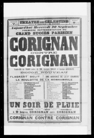 Corignan contre Corignan : vaudeville en trois actes. Auteurs : Georges Rolle et Gaston Gascogne.