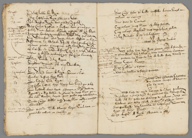 Inventaire des meubles et ustensiles de l'Hôtel Dieu.