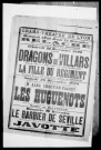 Relâche : affiche présentant les spectacles des jours suivants.