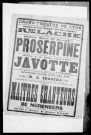 Relâche : affiche présentant les spectacles des jours suivants.